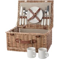 Image of 2-Person Willow Picnic Basket